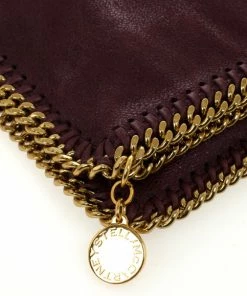 Wholesale 🤩 Stella McCartney Falabella Shaggy Deer Burgundy Fold Over Clutch For 👩 Women 🎉 -Stella McCartney Shop luxury women stella mccartney new handbags p25221 005