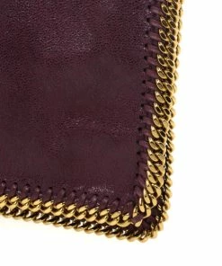 Wholesale 🤩 Stella McCartney Falabella Shaggy Deer Burgundy Fold Over Clutch For 👩 Women 🎉 -Stella McCartney Shop luxury women stella mccartney new handbags p25221 010