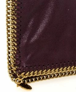 Wholesale 🤩 Stella McCartney Falabella Shaggy Deer Burgundy Fold Over Clutch For 👩 Women 🎉 -Stella McCartney Shop luxury women stella mccartney new handbags p25221 011