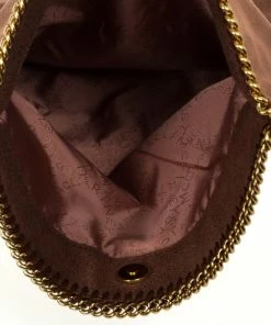 Cheapest 😉 Stella McCartney Brown Falabella Shaggy Deer Fold Over Clutch For 👩 Women 🧨 -Stella McCartney Shop luxury women stella mccartney new handbags p25251 009