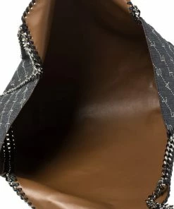 Cheap ⭐ Stella McCartney Blue/Brown Monogram Fabric Falabella Reversible Tote For 👩 Women 🤩 -Stella McCartney Shop luxury women stella mccartney new handbags p335360 004