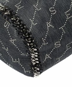 Cheap ⭐ Stella McCartney Blue/Brown Monogram Fabric Falabella Reversible Tote For 👩 Women 🤩 -Stella McCartney Shop luxury women stella mccartney new handbags p335360 010