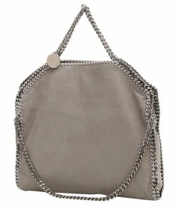 Cheapest 😍 Stella McCartney Grey Leather Chain Falabella Tote Bag For 👩 Women 🔔
