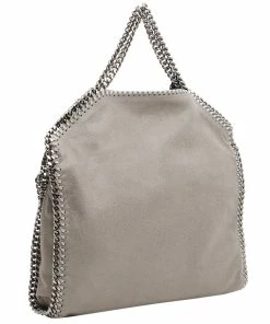 Cheapest 😍 Stella McCartney Grey Leather Chain Falabella Tote Bag For 👩 Women 🔔 -Stella McCartney Shop luxury women stella mccartney new handbags p346711 004