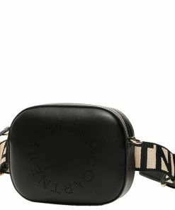 Coupon 🔔 Stella McCartney Black Perforated Logo Leather Belt Bag For 👩 Women 🔥