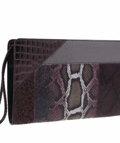 Cheap 💯 Stella McCartney Burgundy Embossed Patchwork Clutch For 👩 Women 😍 -Stella McCartney Shop luxury women stella mccartney new handbags p385 003