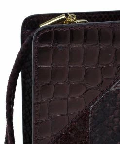 Cheap 💯 Stella McCartney Burgundy Embossed Patchwork Clutch For 👩 Women 😍 -Stella McCartney Shop luxury women stella mccartney new handbags p385 006