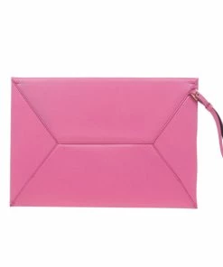 Flash Sale 😀 Stella McCartney Pink Leather Beckett Clutch For 👩 Women ⭐ -Stella McCartney Shop luxury women stella mccartney new handbags p4157 004