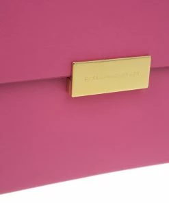 Flash Sale 😀 Stella McCartney Pink Leather Beckett Clutch For 👩 Women ⭐ -Stella McCartney Shop luxury women stella mccartney new handbags p4157 006