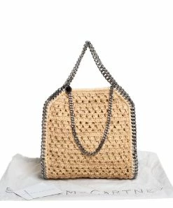 Best Sale 👍 Stella Mccartney Beige Raffia Mini Falabella Tote For 👩 Women ❤️ -Stella McCartney Shop luxury women stella mccartney new handbags p427309 001