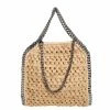 Best Sale 👍 Stella Mccartney Beige Raffia Mini Falabella Tote For 👩 Women ❤️ -Stella McCartney Shop luxury women stella mccartney new handbags p427309 006
