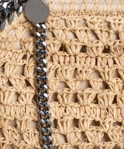 Best Sale 👍 Stella Mccartney Beige Raffia Mini Falabella Tote For 👩 Women ❤️ -Stella McCartney Shop luxury women stella mccartney new handbags p427309 007