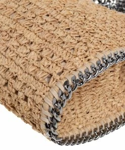 Best Sale 👍 Stella Mccartney Beige Raffia Mini Falabella Tote For 👩 Women ❤️ -Stella McCartney Shop luxury women stella mccartney new handbags p427309 008
