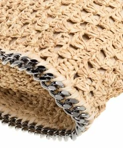 Best Sale 👍 Stella Mccartney Beige Raffia Mini Falabella Tote For 👩 Women ❤️ -Stella McCartney Shop luxury women stella mccartney new handbags p427309 010