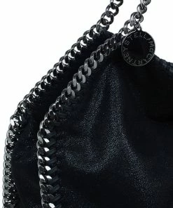 Outlet 😍 Stella McCartney Black Faux Leather Falabella Tote Bag For 👩 Women 🎉 -Stella McCartney Shop luxury women stella mccartney new handbags p43495 0007