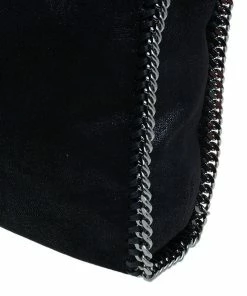 Outlet 😍 Stella McCartney Black Faux Leather Falabella Tote Bag For 👩 Women 🎉 -Stella McCartney Shop luxury women stella mccartney new handbags p43495 0009