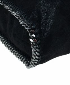 Outlet 😍 Stella McCartney Black Faux Leather Falabella Tote Bag For 👩 Women 🎉 -Stella McCartney Shop luxury women stella mccartney new handbags p43495 0012