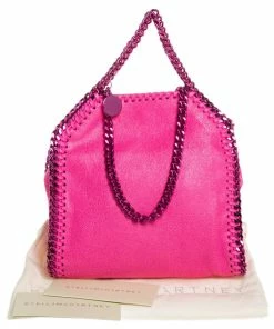 Discount ❤️ Stella McCartney Neon Pink Faux Leather Tiny Falabella Shoulder Bag For 👩 Women 🧨 -Stella McCartney Shop luxury women stella mccartney new handbags p457145 004
