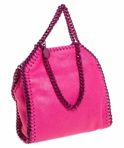 Discount ❤️ Stella McCartney Neon Pink Faux Leather Tiny Falabella Shoulder Bag For 👩 Women 🧨 -Stella McCartney Shop luxury women stella mccartney new handbags p457145 007