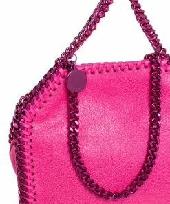 Discount ❤️ Stella McCartney Neon Pink Faux Leather Tiny Falabella Shoulder Bag For 👩 Women 🧨 -Stella McCartney Shop luxury women stella mccartney new handbags p457145 008