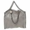 Budget 😀 Stella McCartney Grey Faux Leather Tiny Falabella Crossbody Bag For 👩 Women 👍 -Stella McCartney Shop luxury women stella mccartney new handbags p537806 006