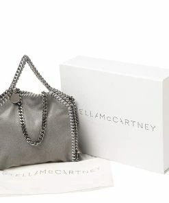 Budget 😀 Stella McCartney Grey Faux Leather Tiny Falabella Crossbody Bag For 👩 Women 👍 -Stella McCartney Shop luxury women stella mccartney new handbags p537806 008