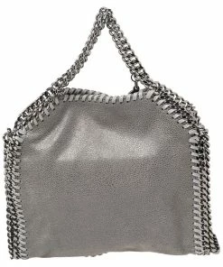Budget 😀 Stella McCartney Grey Faux Leather Tiny Falabella Crossbody Bag For 👩 Women 👍 -Stella McCartney Shop luxury women stella mccartney new handbags p537806 009