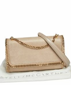 Wholesale 😍 Stella McCartney Beige Faux Suede Falabella Flap Shoulder Bag For 👩 Women 👍 -Stella McCartney Shop luxury women stella mccartney new handbags p559502 012