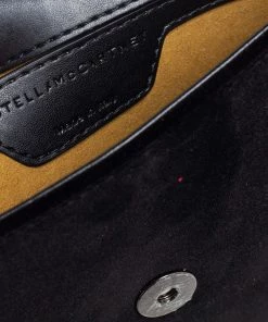 Buy 🥰 Stella McCartney Black Velvet Falabella Flap Shoulder Bag For 👩 Women 🎁 -Stella McCartney Shop luxury women stella mccartney new handbags p561595 002