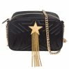 Hot Sale 😍 Stella McCartney Black Quilted Satin Stella Star Crossbody Bag For 👩 Women 🧨 -Stella McCartney Shop luxury women stella mccartney new handbags p561599 005