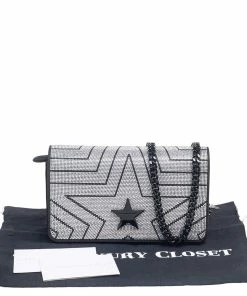 Best Sale 🛒 Stella McCartney Black Quilted Velvet Studded Stella Star Crossbody Bag For 👩 Women ⭐ 21 Best Sale 🛒 Stella McCartney Black Quilted Velvet Studded Stella Star Crossbody Bag For 👩 Women ⭐ -Stella McCartney Shop luxury women stella mccartney new handbags p561612 004