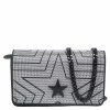 Best Sale 🛒 Stella McCartney Black Quilted Velvet Studded Stella Star Crossbody Bag For 👩 Women ⭐ -Stella McCartney Shop luxury women stella mccartney new handbags p561612 005