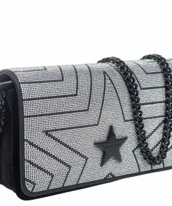 Best Sale 🛒 Stella McCartney Black Quilted Velvet Studded Stella Star Crossbody Bag For 👩 Women ⭐ 15 Best Sale 🛒 Stella McCartney Black Quilted Velvet Studded Stella Star Crossbody Bag For 👩 Women ⭐ -Stella McCartney Shop luxury women stella mccartney new handbags p561612 007