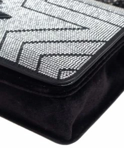 Best Sale 🛒 Stella McCartney Black Quilted Velvet Studded Stella Star Crossbody Bag For 👩 Women ⭐ 23 Best Sale 🛒 Stella McCartney Black Quilted Velvet Studded Stella Star Crossbody Bag For 👩 Women ⭐ -Stella McCartney Shop luxury women stella mccartney new handbags p561612 011