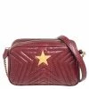 Buy 👏 Stella McCartney Burgundy Python Embossed Faux Leather Star Crossbody Bag For 👩 Women 👍 -Stella McCartney Shop luxury women stella mccartney new handbags p561618 005