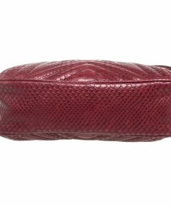 Buy 👏 Stella McCartney Burgundy Python Embossed Faux Leather Star Crossbody Bag For 👩 Women 👍 -Stella McCartney Shop luxury women stella mccartney new handbags p561618 009