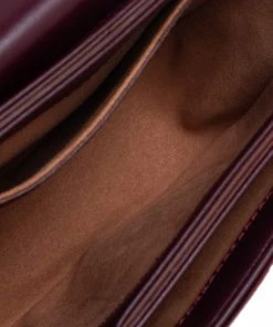 Deals 🧨 Stella McCartney Burgundy Velvet Falabella Box Shoulder Bag For 👩 Women 🔔 -Stella McCartney Shop luxury women stella mccartney new handbags p561621 004