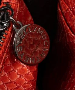 Discount 🥰 Stella McCartney Orange Faux Python Leather Zip Wallet For 👩 Women 🌟 -Stella McCartney Shop luxury women stella mccartney new handbags p561624 002