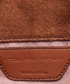 Best Sale 👍 Stella McCartney Brown Quilted Faux Suede Studded Falabella Flap Shoulder Bag For 👩 Women 😀 -Stella McCartney Shop luxury women stella mccartney new handbags p561684 008