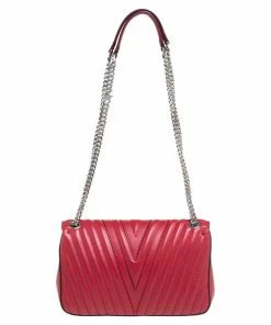 Flash Sale 😉 Stella McCartney Red Faux Leather Stella Star Crossbody Bag For 👩 Women 👍 -Stella McCartney Shop luxury women stella mccartney new handbags p561716 010