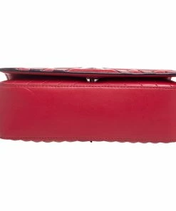 Flash Sale 😉 Stella McCartney Red Faux Leather Stella Star Crossbody Bag For 👩 Women 👍 -Stella McCartney Shop luxury women stella mccartney new handbags p561716 011