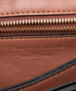 Coupon 🛒 Stella McCartney Black Python Faux Leather Small Flo Shoulder Bag For 👩 Women 👏 -Stella McCartney Shop luxury women stella mccartney new handbags p561721 002