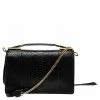 Coupon 🛒 Stella McCartney Black Python Faux Leather Small Flo Shoulder Bag For 👩 Women 👏 -Stella McCartney Shop luxury women stella mccartney new handbags p561721 010