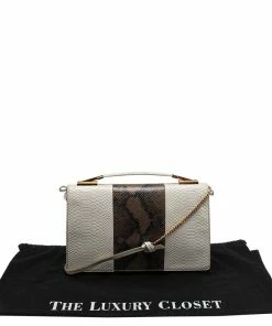 Outlet ❤️ Stella McCartney Multicolor Python Faux Leather Large Flo Shoulder Bag For 👩 Women 💯 -Stella McCartney Shop luxury women stella mccartney new handbags p561724 003