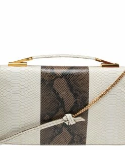 Outlet โค๏ธ Stella McCartney Multicolor Python Faux Leather Large Flo Shoulder Bag For ๐ฉ Women ๐ฏ