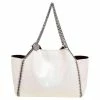 Outlet ⌛ Stella McCartney White Iridescent Faux-Leather Reversible Tote For 👩 Women 👍 -Stella McCartney Shop luxury women stella mccartney new handbags p595734 004