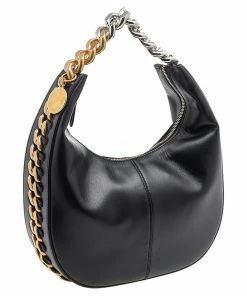 Wholesale 🔔 Stella McCartney Black Faux Leather Hobo For 👩 Women ✨ -Stella McCartney Shop luxury women stella mccartney new handbags p598104 004