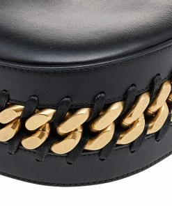 Wholesale 🔔 Stella McCartney Black Faux Leather Hobo For 👩 Women ✨ -Stella McCartney Shop luxury women stella mccartney new handbags p598104 011