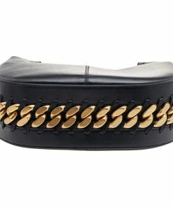 Wholesale 🔔 Stella McCartney Black Faux Leather Hobo For 👩 Women ✨ -Stella McCartney Shop luxury women stella mccartney new handbags p598104 012