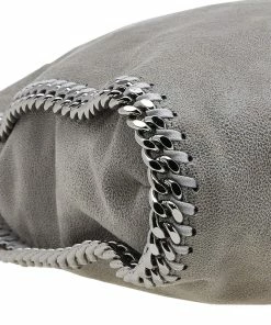 Coupon ⭐ Stella McCartney Grey Faux Leather Small Falabella Tote For 👩 Women ✨ -Stella McCartney Shop luxury women stella mccartney new handbags p604027 004